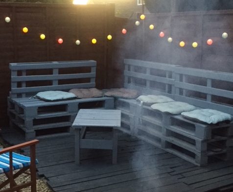Charity worker up-cycles old pallets to furnish her garden thanks to Pallet-Track member thumbnail image