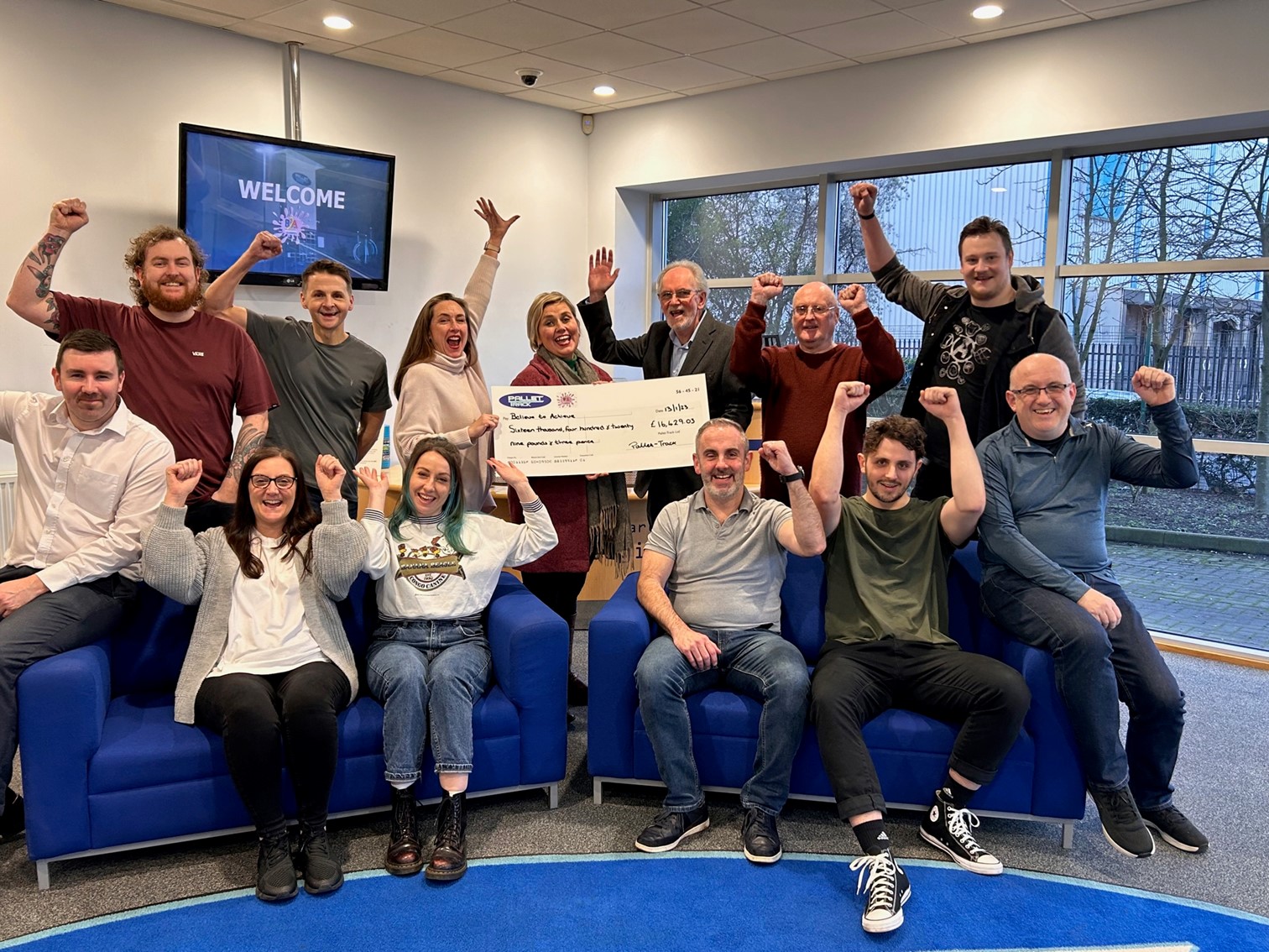 Pallet-Track raises more than £16,000 for Believe to Achieve thumbnail image